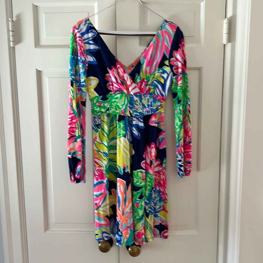 Lilly Pulitzer floral long sleeve dress